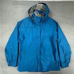 LL Bean  Hooded Rain Jacket Womens GORE-TEX Mesh‎ Lined Teal Waterproof Medium